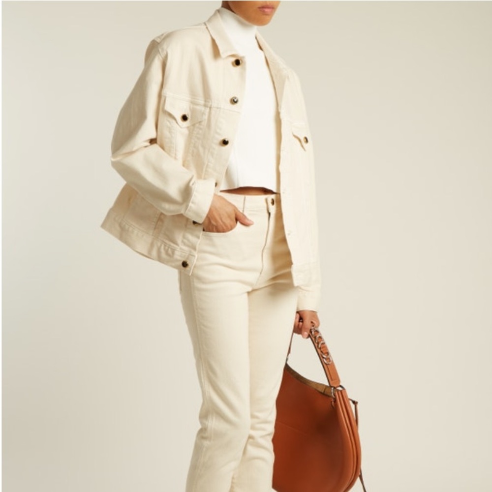 Khaite Ivory Cate Denim Jacket size XS/S